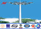 Solar power energy High Mast Pole with fittings and lift system for seaport lighting المزود