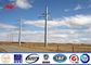 conical 11m  Q235 material electric power pole galvanized single section المزود