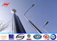 Round / Octagonal 8m Hot Dip Galvanized Street Light Poles With 30w LED المزود