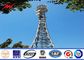 High Voltage Galvanized Steel Electric Monopole Telecommunication Tower المزود