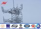 Steel Telecom Cellular Antenna Mono Pole Tower For Communication , ISO 9001 المزود