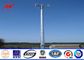Steel 100ft Mono Pole Mobile Cell Phone Tower / Tapered / Flanged Steel Poles المزود