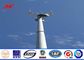 Steel 100ft Mono Pole Mobile Cell Phone Tower / Tapered / Flanged Steel Poles المزود