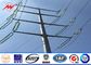 16sides 8m 5KN Steel Utility Pole for overhead transmission line power with anchor bolt المزود
