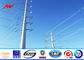 Single Circuit 69kv Galvanized Steel Commercial Light Poles 200mm Length Bitumen المزود