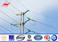 Conical 25FT 132kv Bitumen Metal Utility Poles For High Voltage Transmission Lines المزود