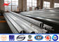 Bitumen 132kv Double Circuit Galvanized Steel Pole , Steel Power Poles المزود