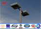 Round 6m Three Lamp Parking Light Poles / Commercial Outdoor Light Poles المزود