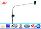 6m Single Bracket Galvanized Traffic Street Light Pole 3mm Thickness المزود