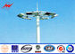 30M 3 Sections Parking Lot Lighting Solar Power Light Pole With Round Lamp Panel المزود
