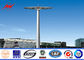 28m Q345 Customized Galvanized High Mast Pole With Lifting Systems المزود