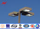 10M Blue Square Light Street Lighting Poles 4mm Thickness 1.5m Light Arm For Parking Lot المزود