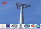 55m ISO Standard Monopole Telecom Tower With Cable Accessories المزود