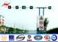 Solar Steel Transmission Poles Warning Light EMK USU96 For Road Safety المزود