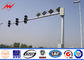 6500mm Height Galvanized Traffic Light Pole Columns Single Bracket For Horizontal Mounting المزود