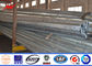 Outdoor ISO 14M Steel Transmission Pole Bitumen With Two Cross Arm المزود