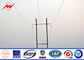 Round Galnvanized Bitumen 11m Electrical Power Poles For Transmission Line المزود