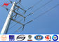 Round HDG 10m 5KN Steel Electrical Utility Poles For Overhead Transmission Line المزود