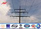 Tapered Two Section Steel Electrical Utility Poles ASTM A123 Galvanization Standard المزود