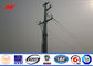 Conical Urban Road Electrical Power Pole Galvanized Steel Tapered 10kv - 550kv المزود