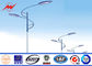 Q345 Hot DIP Galvanized Street Light Poles / Street Lamp Pole With Double Arm 12M المزود