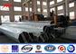 Conical 5mm Steel Transmission Poles 17m Height Three Sections 510kg Load Bitumen المزود