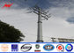 2 Sections Hot Dip Galvanized Electrical Power Pole With Arms Drawings 17m Height المزود