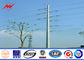 ISO Electrical Power Pole Powerful Transmission Line GR65 Galvanized Steel Poles المزود