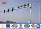 Galvanized Durable 8m Standard Traffic Light Pole With Double Arm / Single Arm المزود