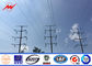10m-20m Galvanised Steel Power Poles / Electric Transmission Line Poles Round Shape المزود