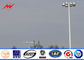 4 Sections 10mm 40M HDG High Mast Light Pole with 55 Lamps Wind Speed 30m/s المزود
