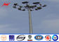 40m Steel Polygonal High Mast Flood Light Poles With 1000W LED  Light And Rasing System المزود
