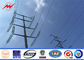 100KV Electric Transmission Line Steel Galvanized Pole , Electrical Power Poles المزود