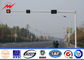 7M Traffic Light Pole Gr65 4m / 6m Galvanized Road Light Poles With 9M Bracket المزود