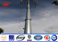 10M 130DAN 300N Hot Dip Galvanized Steel Power Transmission Poles Q235 , Q345 Material المزود