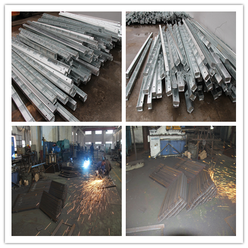 AWS D1.1 16m 69kv Power Line Pole / Steel Utility Poles For Mining Industry 0