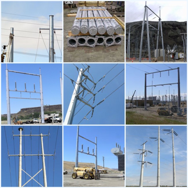 13.8 KV 25FT 1.0 Electrical Power Pole Safety Factor with Bitumen 2