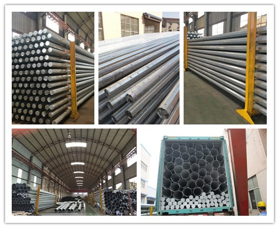 12 Side 11.8m Electrical Galvanised Steel Pipe Steel Tube For Transmission Line 1
