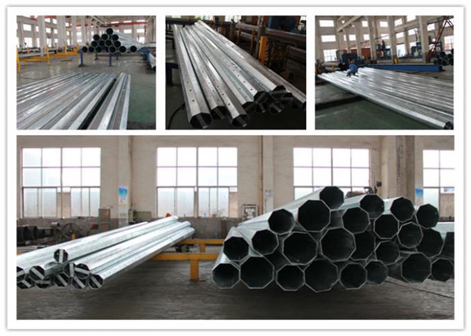 Tapered Electrical Steel Power Transmission Poles With Cross Arms 0