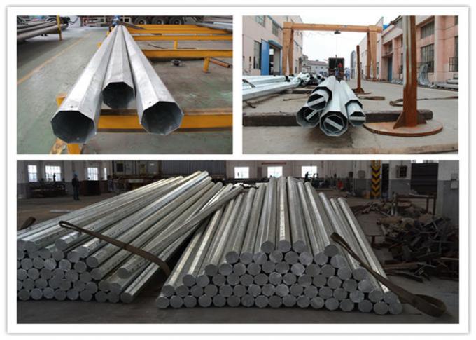 Medium Voltage Galvanized Power Transmission Poles For Electrical Project 1