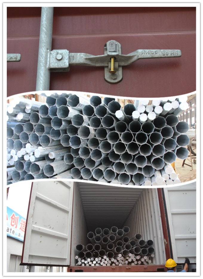 Metal Galvanized Electrical Power Pole For Transmission And Distribution 2