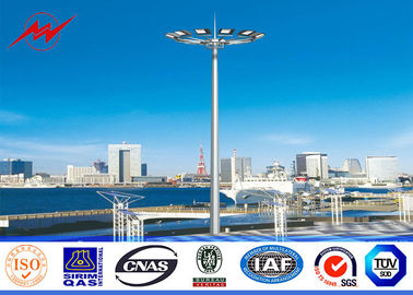 الصين Galvanized 30M High Mast Pole with winch for Parking Lot Lighting المزود
