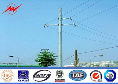 الصين Hot Dip Galvanized Medium Voltage Electrical Transmission Poles With Insulator المزود