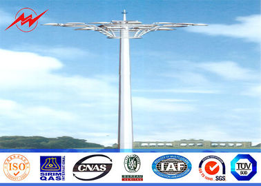 الصين Q345 Octagonal Stadium Light High Mast Tower 10 200W HPS Lights With Raising System المزود