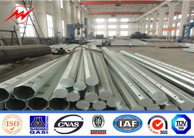 الصين 340 DaN Conical Hot - Galvanized Rolled Steel Power Pole Anti Corrosion 10 KV - 550 KV المزود