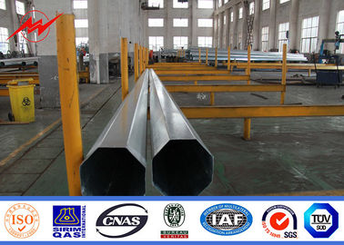 الصين Octagonal 11.9m Electrical Power Pole Hot Dip Galvanized Steel Poles With Arms المزود