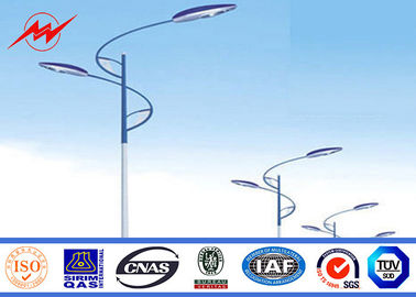 الصين Solar Power System Street Light Poles With Single Arm 9m Height 1.8 Safety Factor المزود