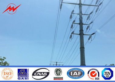 الصين 33kv Power Transmission Poles + / -2% Tolerance Transmission Line Steel Pole Tower المزود