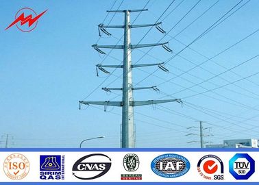الصين AWS D1.1 16m 69kv Power Line Pole / Steel Utility Poles For Mining Industry المزود