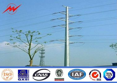 الصين 12m Height Spray Paint Galvanised Steel Poles For Transmission Equipment المزود